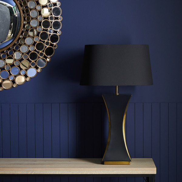 Lampe en métal noir et doré - VALERY